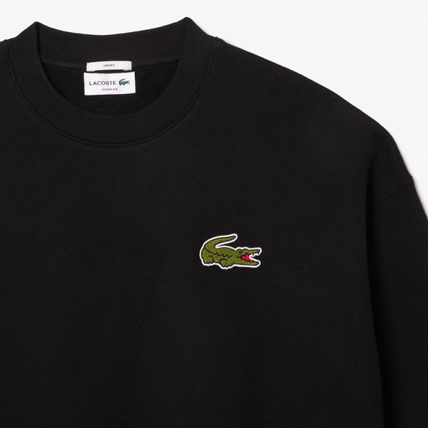 Lacoste Unisex Adult Accent Badge Fleece Loose Fit Sweatshirt