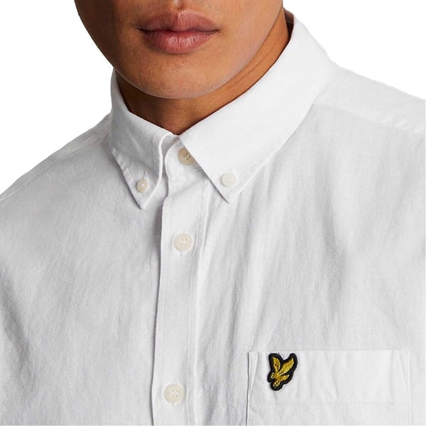 Lyle & Scott Mens Cotton Linen Button-Down Shirt