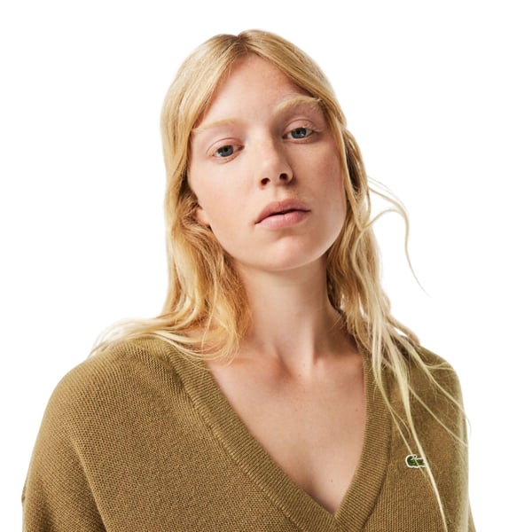 Lacoste Womens/Ladies Carded Moss Stitch Relaxed Fit Jumper