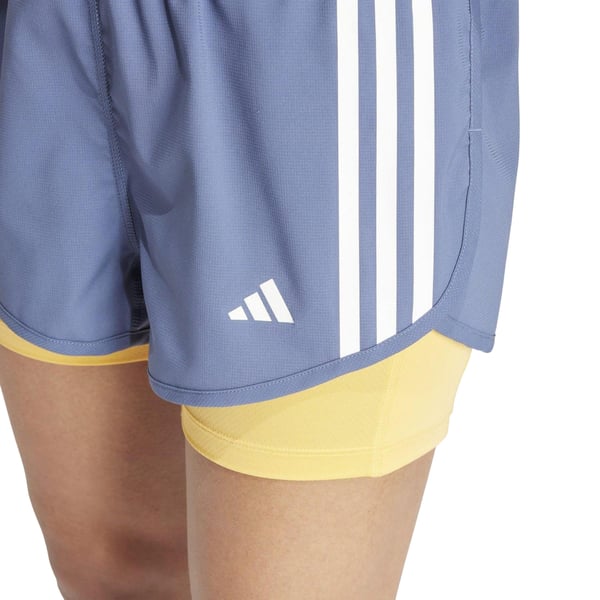 Adidas Womens/Ladies Own The Run 3 Stripes 2 in 1 Shorts