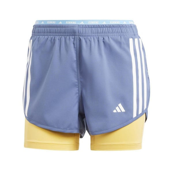 Adidas Womens/Ladies Own The Run 3 Stripes 2 in 1 Shorts