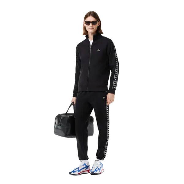 Lacoste Mens Logo Strip Zipped Sweatshirt