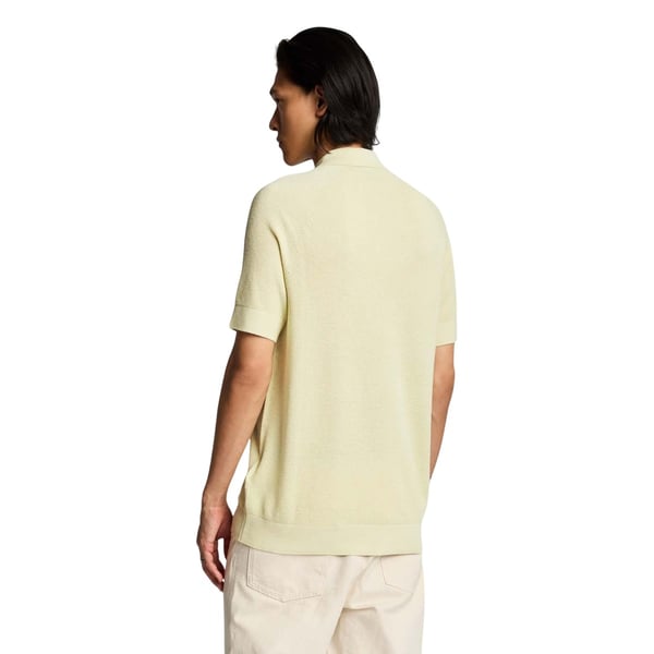 Lyle & Scott Mens Linen Blend Knitted Polo Shirt