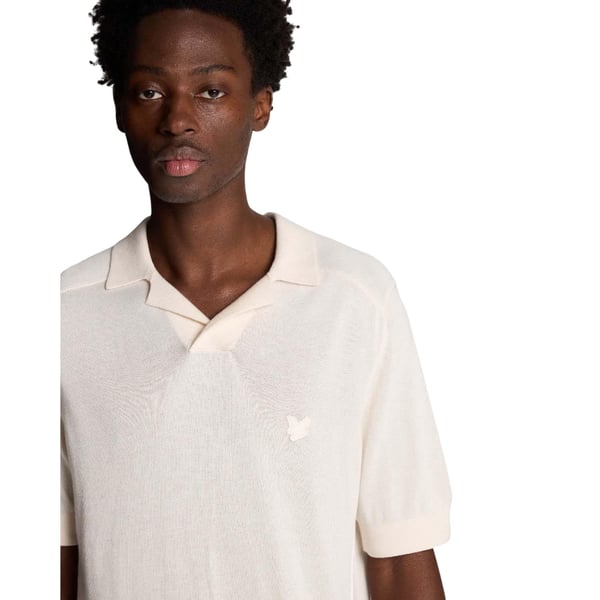 Lyle & Scott Mens Tipped Knitted Seamed Polo Shirt
