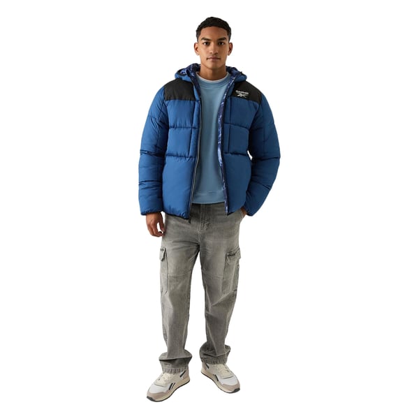 Reebok Herr Färgblock Vändbar Pufferjacka