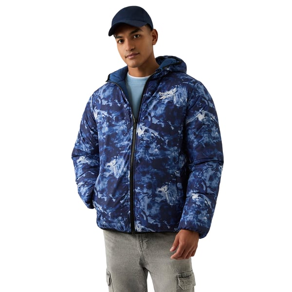 Reebok Herr Färgblock Vändbar Pufferjacka