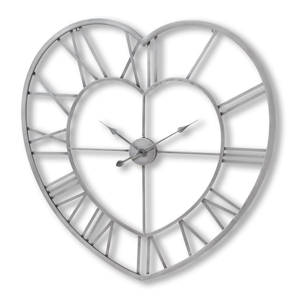 Hill Interiors Metal Frame Heart Clock