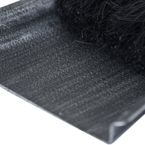 Hill Interiors Black Brushed Steel Crook Top Hearth Tidy Set