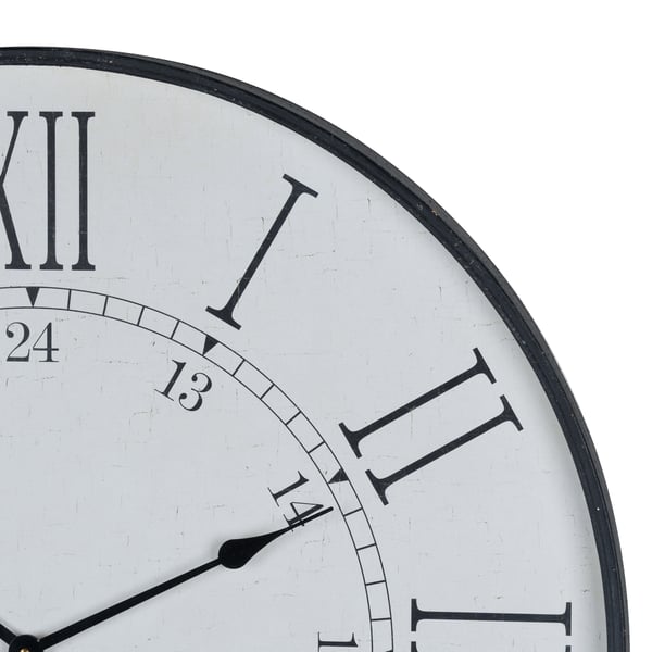 Hill Interiors Large Round Embossed Station Clock