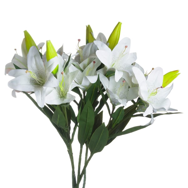 Hill Interiors White Lily Stem Hill Interiors White Lily Stem
