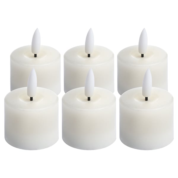 Luxe Collection Natural Glow Led Tealight Candles (Pack Of 6)