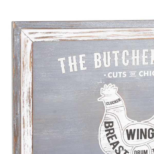 Hill Interiors Butchers Cuts Chicken Plaque