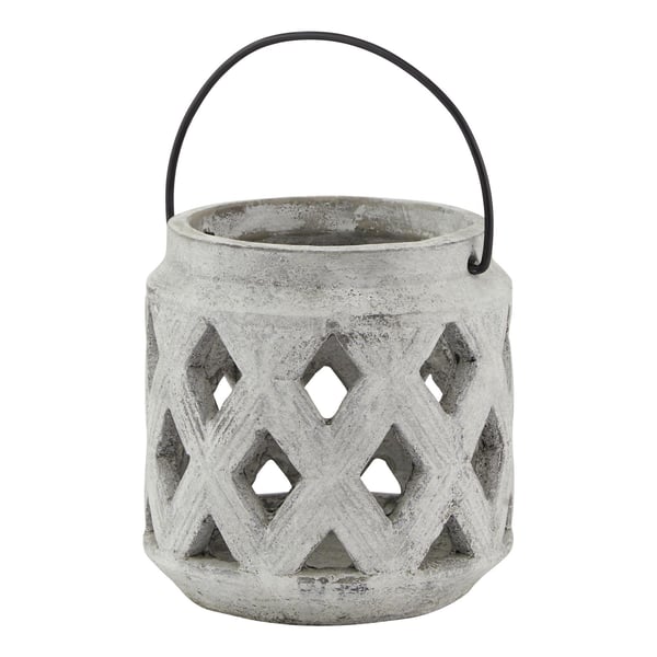 Hill Interiors Athena Stone Lattice Lantern