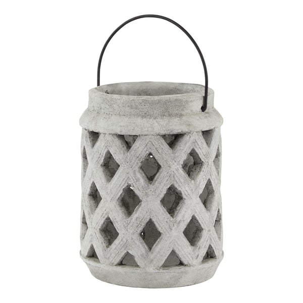 Hill Interiors Athena Stone Lattice Lantern