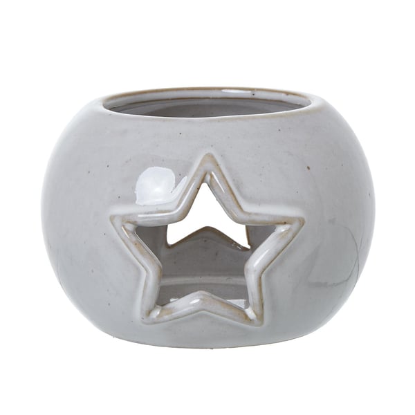 Hill Interiors Ceramic Star Cut-Out Tealight Holder Hill Interiors Ceramic Star Cut-Out Tealight Holder