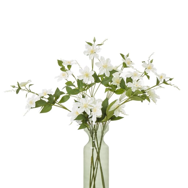 Hill Interiors Pearl Clematis Artificial Flower Spray