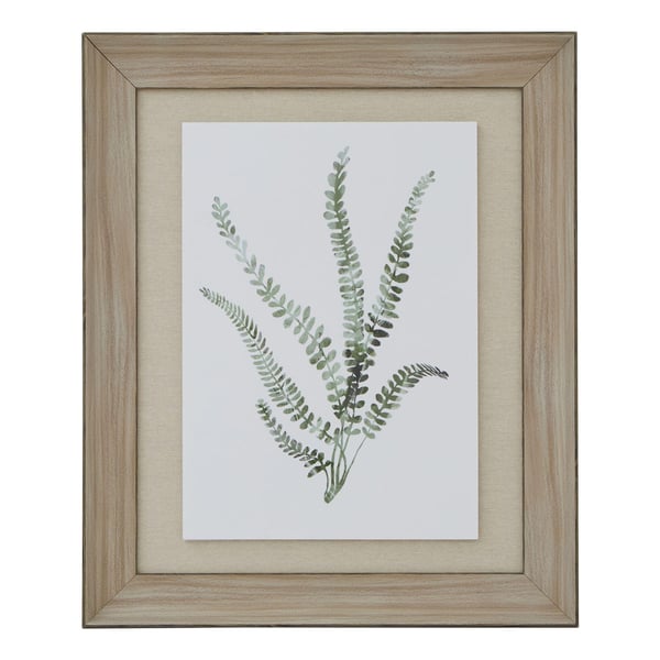 Hill Interiors Delicate Fern Watercolour Wood Framed Art Print
