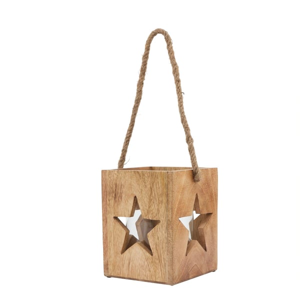 Hill Interiors Wooden Star Tealight Holder Hill Interiors Wooden Star Tealight Holder