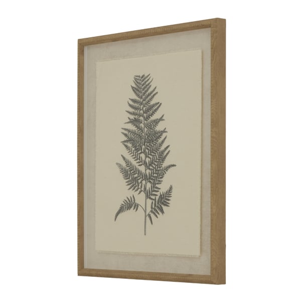 Hill Interiors Flora & Fauna Collection Beech Fern Linen Framed Wall Art