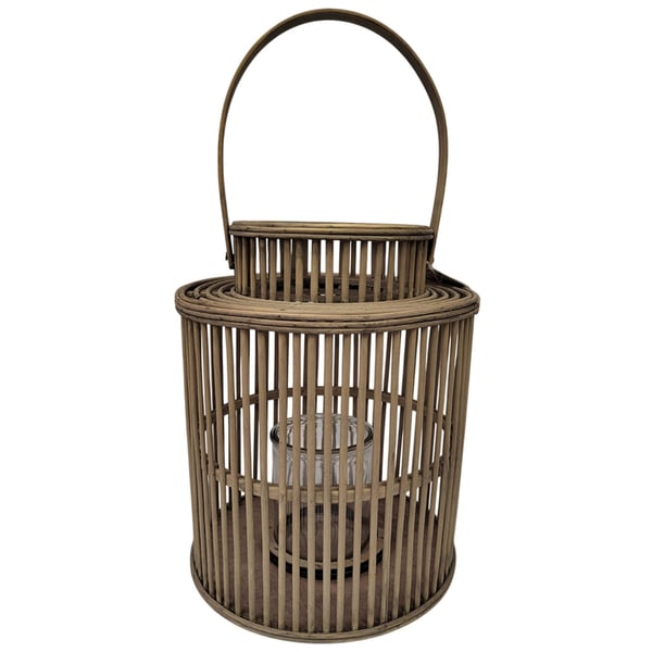 Hill Interiors Wicker Cylinder Lantern