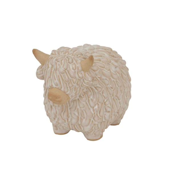 Hill Interiors Ceramic Highland Cow Christmas Decoration
