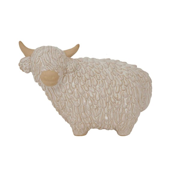 Hill Interiors Ceramic Highland Cow Christmas Decoration