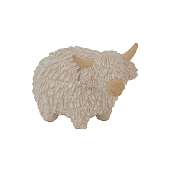 Hill Interiors Ceramic Highland Cow Christmas Decoration