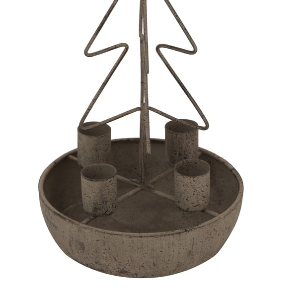 Hill Interiors Rustic Outline Tree Christmas Candle Holder