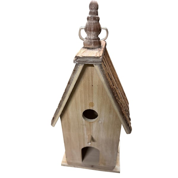 Hill Interiors Rustic Wood Wild Bird House