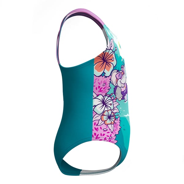 Speedo Baby Girls Learn To Swim Printed Cross Back One Piece Swimsuit