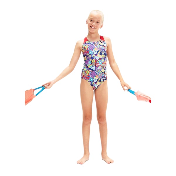 Speedo Girls Digital Splashback One Piece Swimsuit