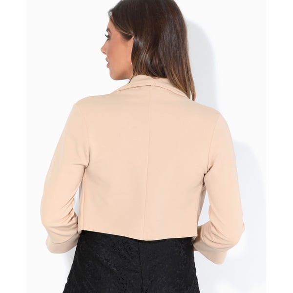 Krisp Womens/Ladies Wide Lapel Three-Quarter Sleeve Shrug