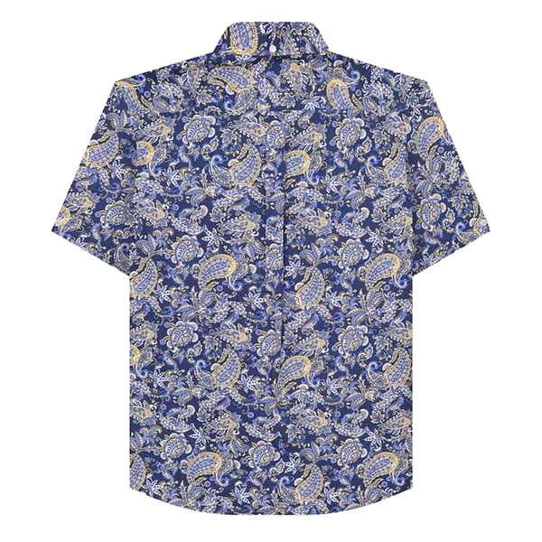Lambretta Mens Paisley Short-Sleeved Shirt