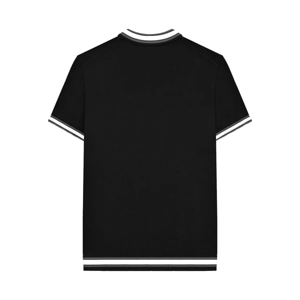 Lambretta Mens Valero Knitted Tipped Short-Sleeved Polo Shirt