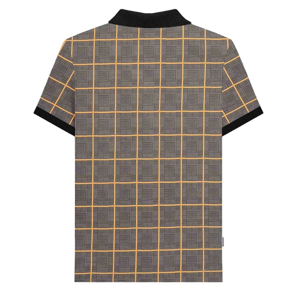 Lambretta Mens Prince Of Wales Check Polo Shirt