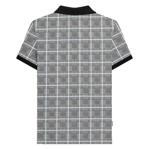 Lambretta Mens Prince Of Wales Check Polo Shirt