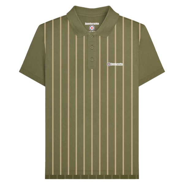 Lambretta Mens Pinstripe Polo Shirt