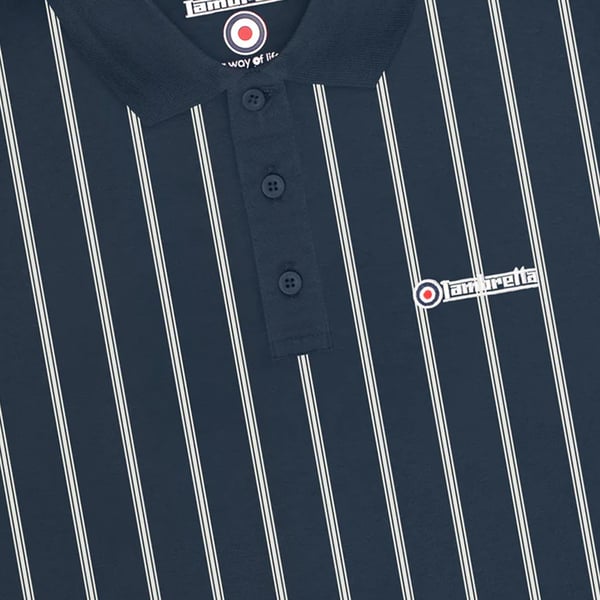 Lambretta miesten pinstripe-pikeepaita