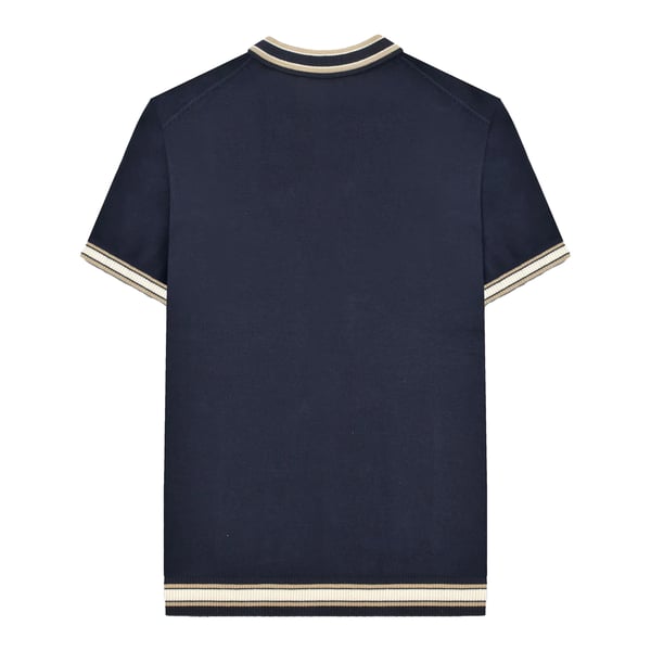 Lambretta Mens SS25 Tipped Knitted Polo Shirt