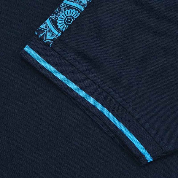 Lambretta Mens SS24 Paisley Taped Polo Shirt