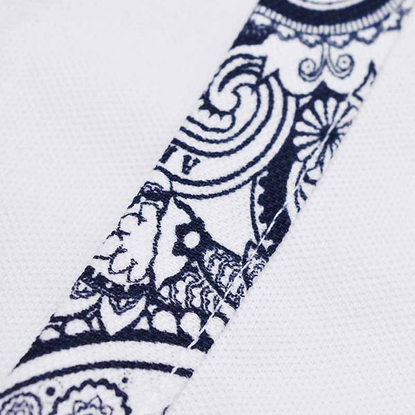 Lambretta Mens SS24 Paisley Taped Polo Shirt