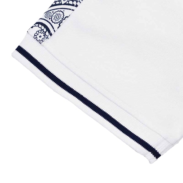 Lambretta Mens SS24 Paisley Taped Polo Shirt