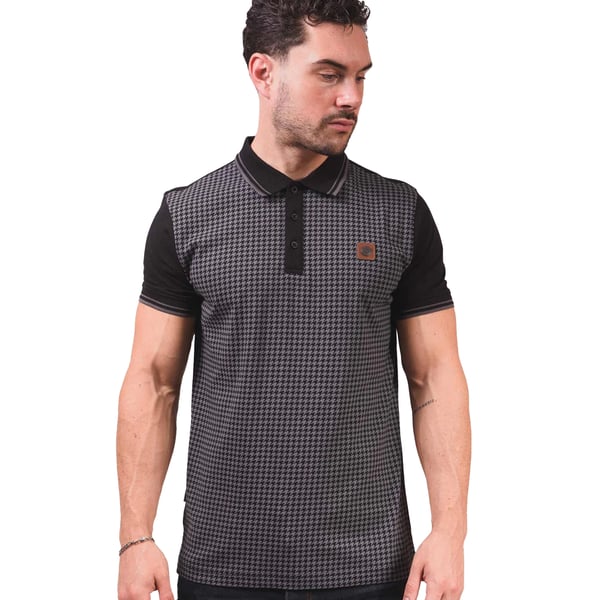 Lambretta Miesten SS24 Houndstooth-pikeepaita