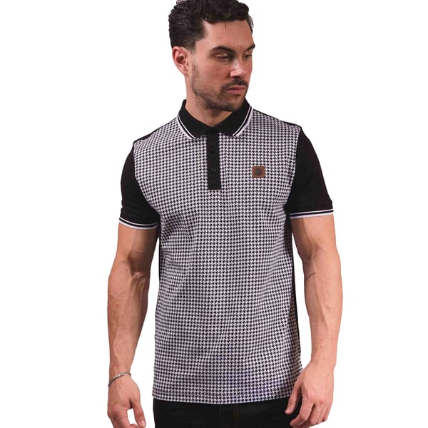 Lambretta Miesten SS24 Houndstooth-pikeepaita