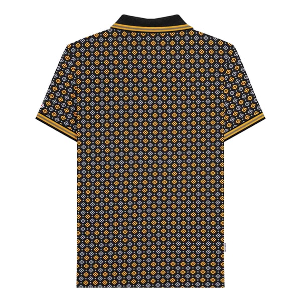 Lambretta Mens SS25 Geometric Polo Shirt