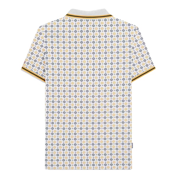 Lambretta Mens SS25 Geometric Polo Shirt