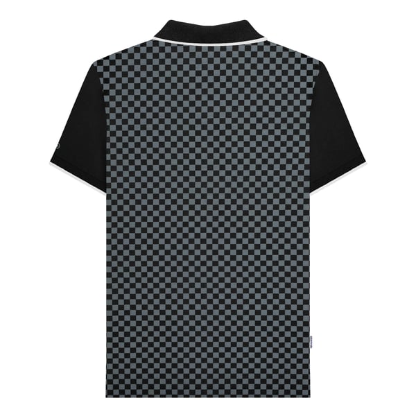Lambretta Mens Two Tone All-Over Print Polo Shirt