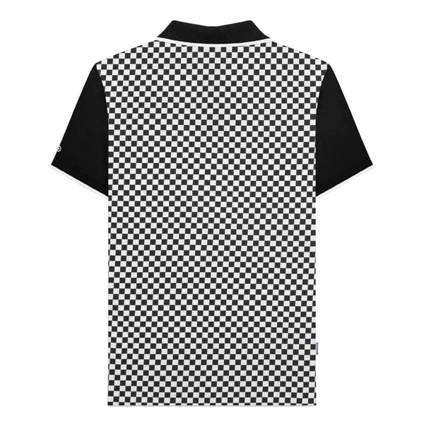 Lambretta Mens Two Tone All-Over Print Polo Shirt