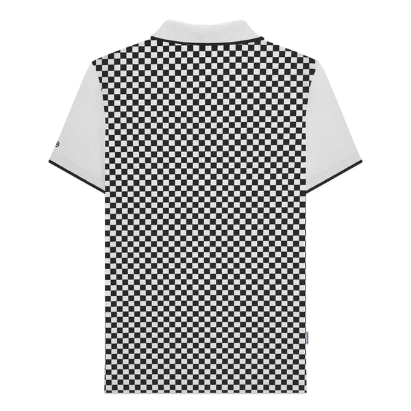 Lambretta Mens Two Tone All-Over Print Polo Shirt