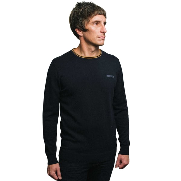 Lambretta Mens Knitted Tipped Jumper